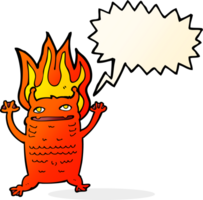 cartoon little monster with speech bubble png