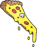 cartoon doodle slice of pizza png