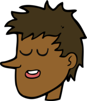 cartoon happy boy face png