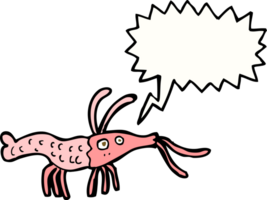 cartoon shrimp with speech bubble png