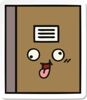 sticker of a cute cartoon notebook png