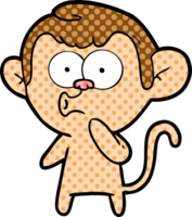 mono ululante de dibujos animados png