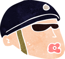 cabeça de policial de desenho animado png