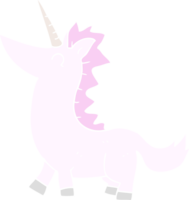 flat color illustration of unicorn png