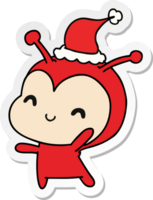 mão desenhado Natal adesivo desenho animado do kawaii senhora erro png