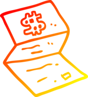 warm gradient line drawing of a cartoon legal money letter png