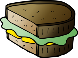 cartoon doodle loaded sandwich png