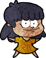 niña de dibujos animados sonriendo png