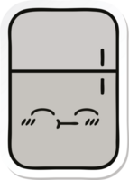 pegatina de un linda dibujos animados refrigerador cero png