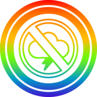 no storms circular icon with rainbow gradient finish png
