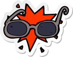 sticker of a cartoon sunglasses png