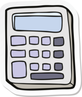 pegatina de una calculadora de dibujos animados png