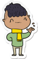 sticker van een cartoonvriendelijke jongen png