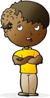 cartoon boy with growh on head png