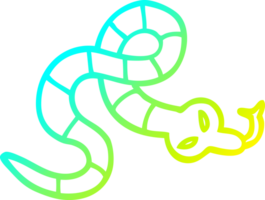 frio gradiente linha desenhando do uma desenho animado venenoso serpente png