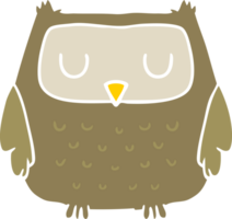 flat color style cartoon owl png