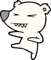 calciando polare orso cartone animato png