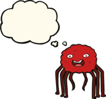 cartoon spider with thought bubble png