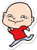 sticker of a cartoon creepy guy png