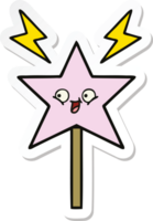 sticker of a cute cartoon magic wand png