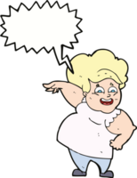 cartoon overweight woman with speech bubble png