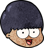 rosto masculino de desenho animado png