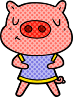 tecknad serie innehåll gris bär t skjorta png