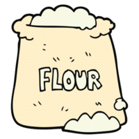 hand drawn cartoon bag of flour png