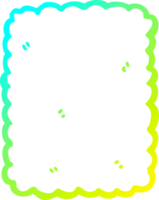 cold gradient line drawing of a cartoon biscuit png