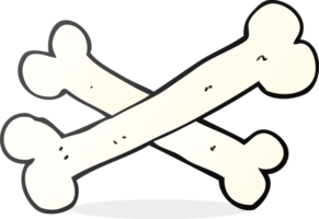 hand drawn cartoon bones png