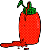 tekenfilm tomaat ketchup fles png