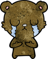 crying cartoon bear png