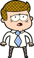 cartoon tired man png