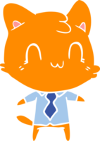 flache farbartkarikatur glückliche katze png