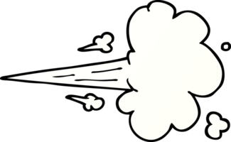 dessin animé doodle rafale d'air png