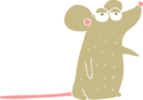 flat color illustration of mouse png