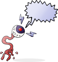 hand drawn speech bubble cartoon gross electric eyeball png