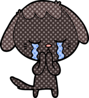 cachorro chorando de desenho animado png