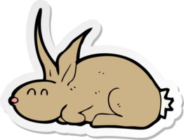 pegatina de un conejo de dibujos animados png