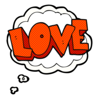 hand drawn thought bubble cartoon love symbol png