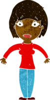 cartoon verraste vrouw png