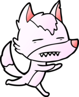 cartoon wolf showing teeth png