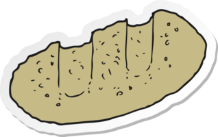 pegatina de un pan de dibujos animados png