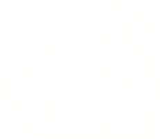 dessin à la craie de lapin mignon png