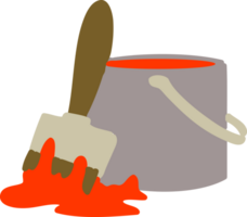 paint can with brush png