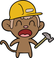 shouting cartoon monkey png