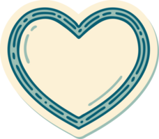 sticker of tattoo in traditional style of a heart png