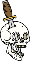 tattoo in traditional style of a skull png