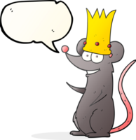 hand drawn speech bubble cartoon rat king png