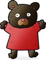 dibujos animados lindo oso negro png